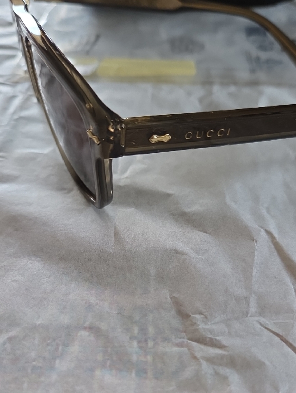 Gucci Brown Transparent Frame Sunglasses - Picture 6 of 16